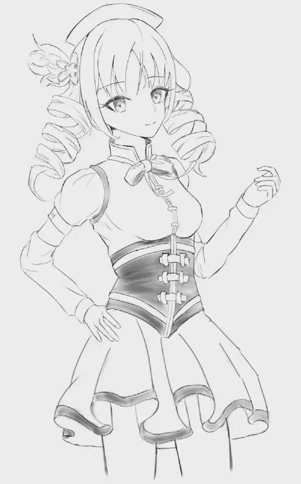 試著畫了巴麻美學姊